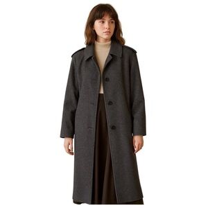 SCHNEIDERS PISCHL Vintage heritage Wool Coat Sz‎ 12 Dark Academia Trench